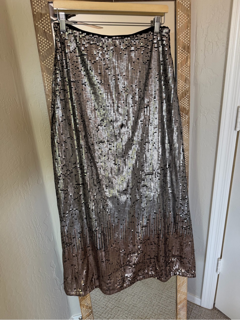 Ariat Silver & Bronze Sequin Maxi Skirt